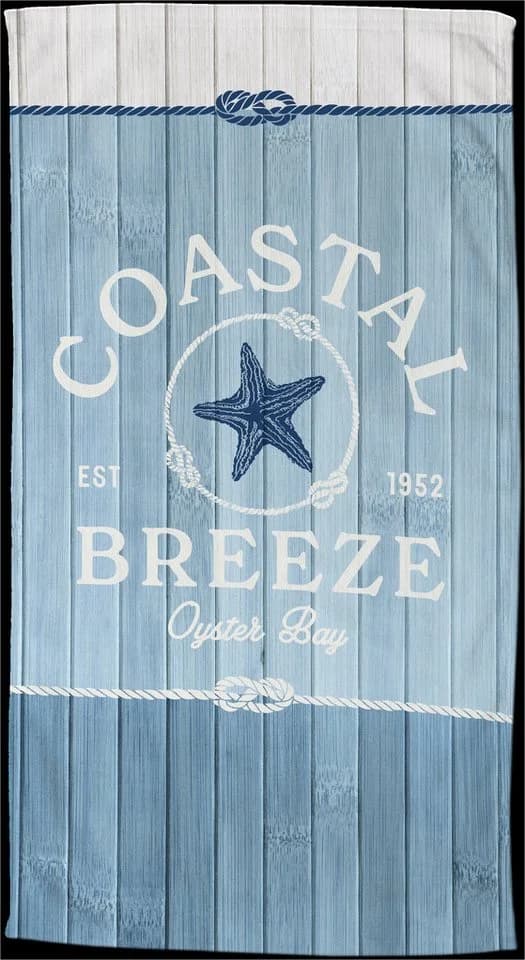 Strandtuch GOOD MORNING Breeze Blau Polyester-Velours - Bild 2