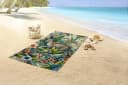 Strandtuch GOOD MORNING Raza Grün Polyester-Velours Digitaldruck Bild 1