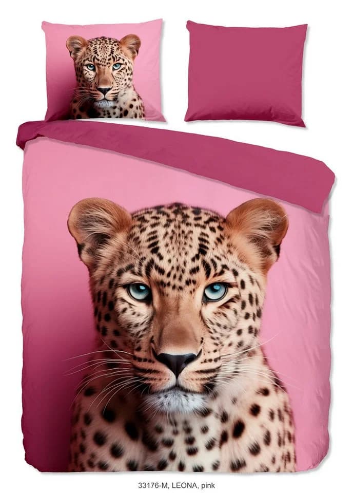 PURE luxury Collection Wendebettwäsche Leona Rosa Leopard