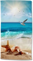 Strandtuch GOOD MORNING Sealife Blau Polyester-Velours Bild 2