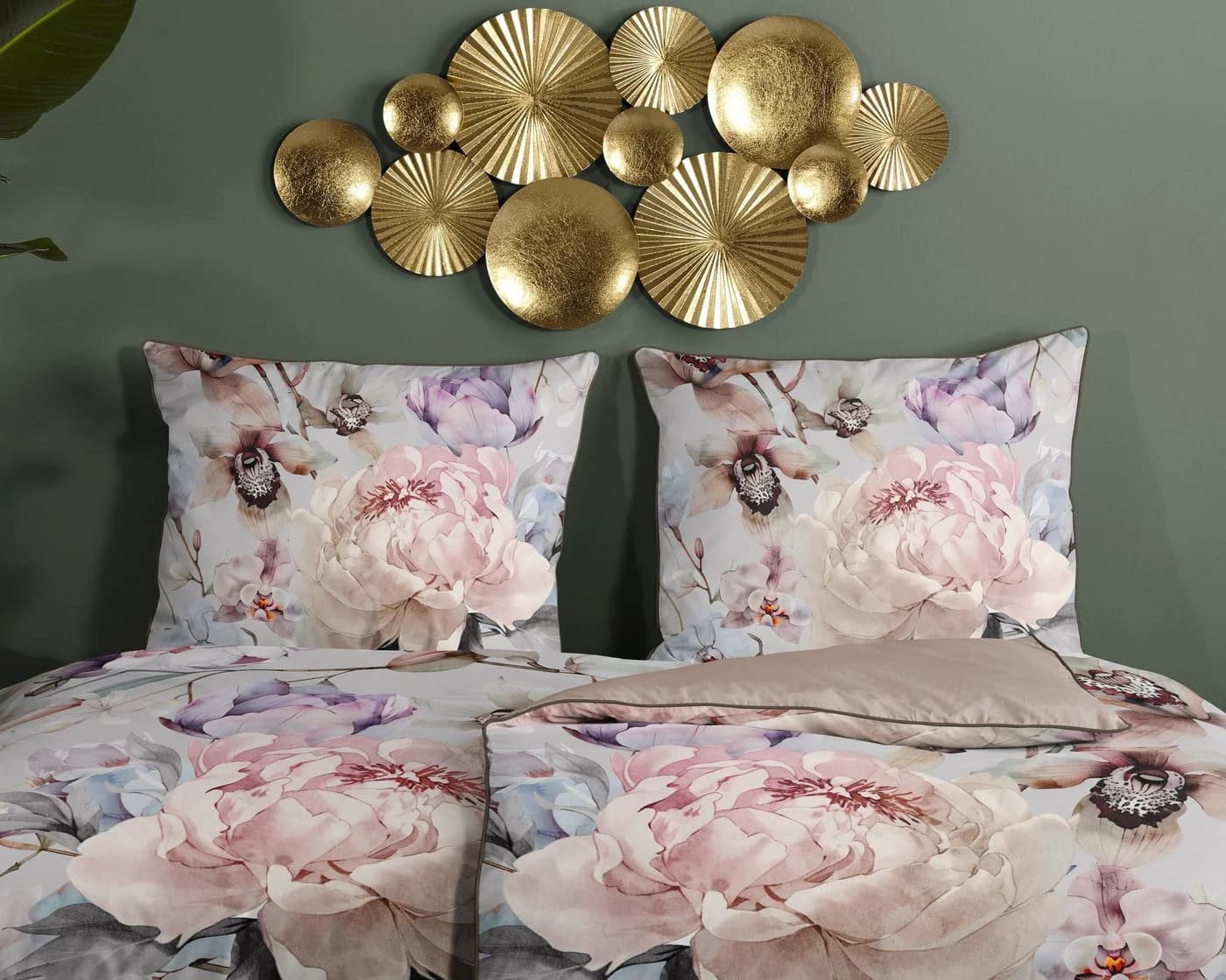 Descanso Wendebettwäsche Colinda Beige Grau 3-tlg. Mako-Satin - Bild 3