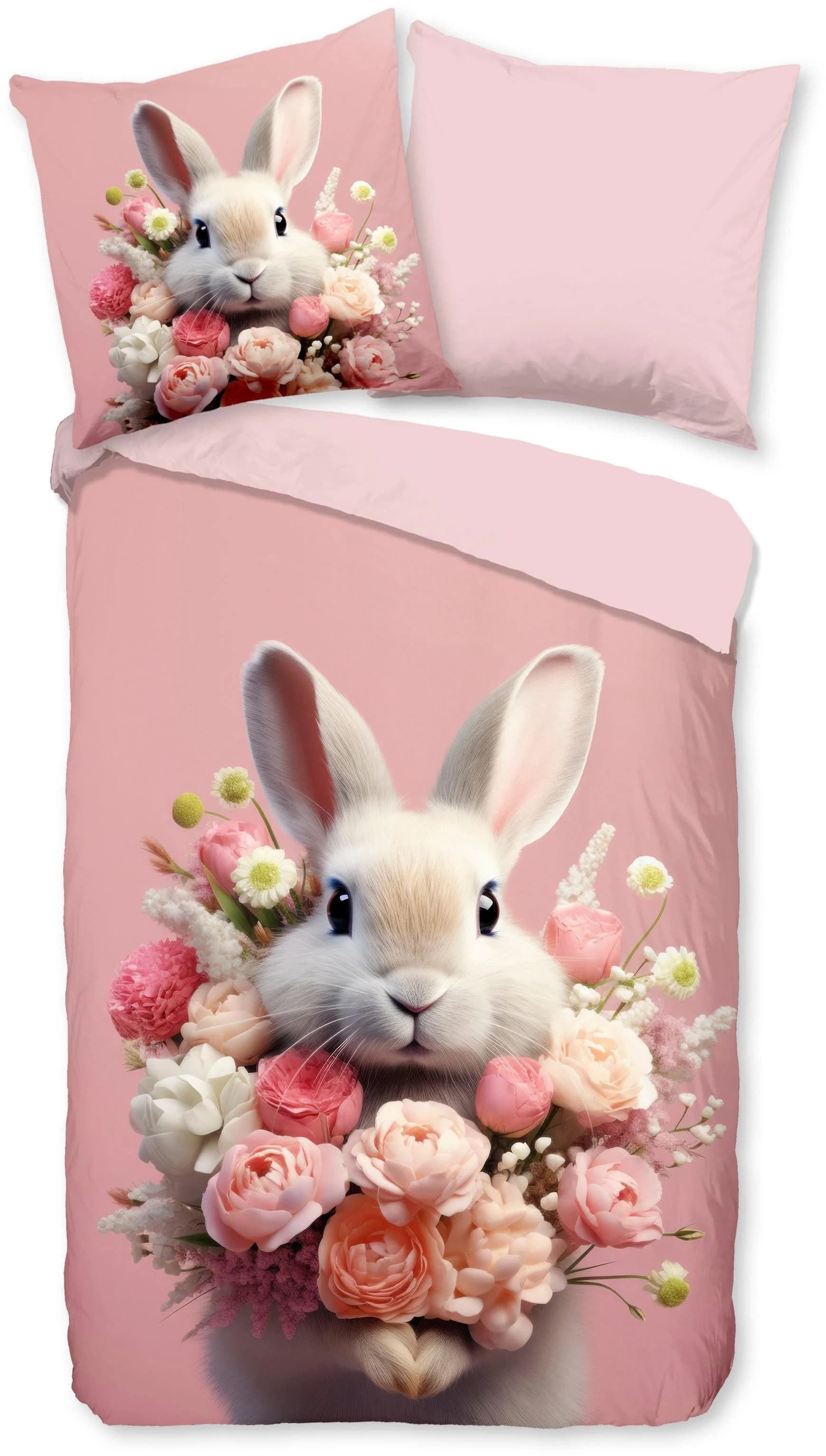 PURE luxury collection Kinderbettwäsche Cathy Rosa Kaninchen - Bild 5