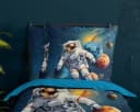 PURE luxury collection Kinderbettwäsche Saros Dunkelblau Astronaut Bild 3