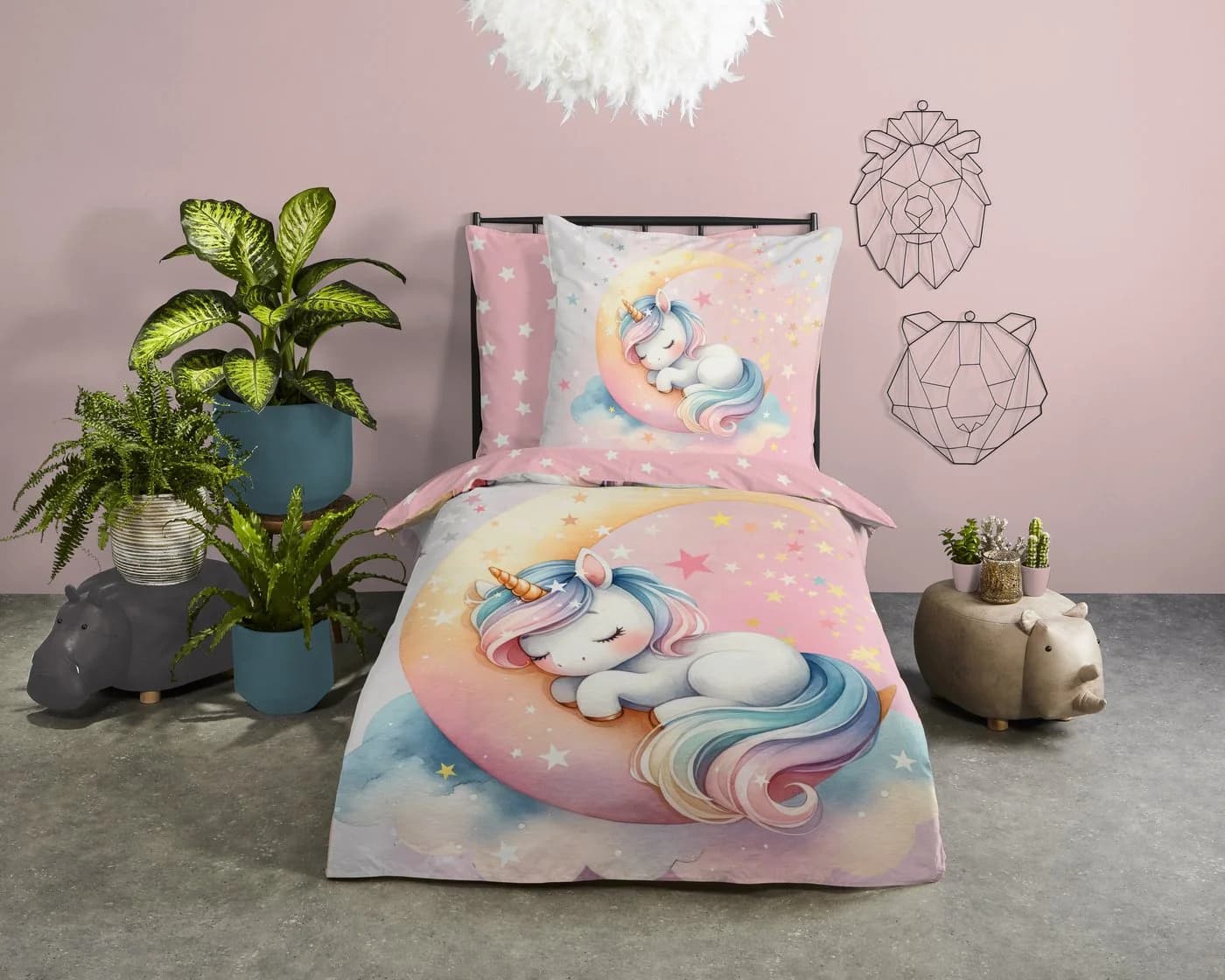 good morning Kinderbettwäsche Molly Einhorn 2-teilig Baumwolle