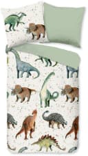 Kinderbettwäsche Jura Dino Grün PURE luxury collection Bild 1