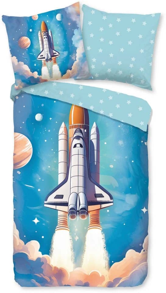 Kinderbettwäsche Weltraum Rakete Fred