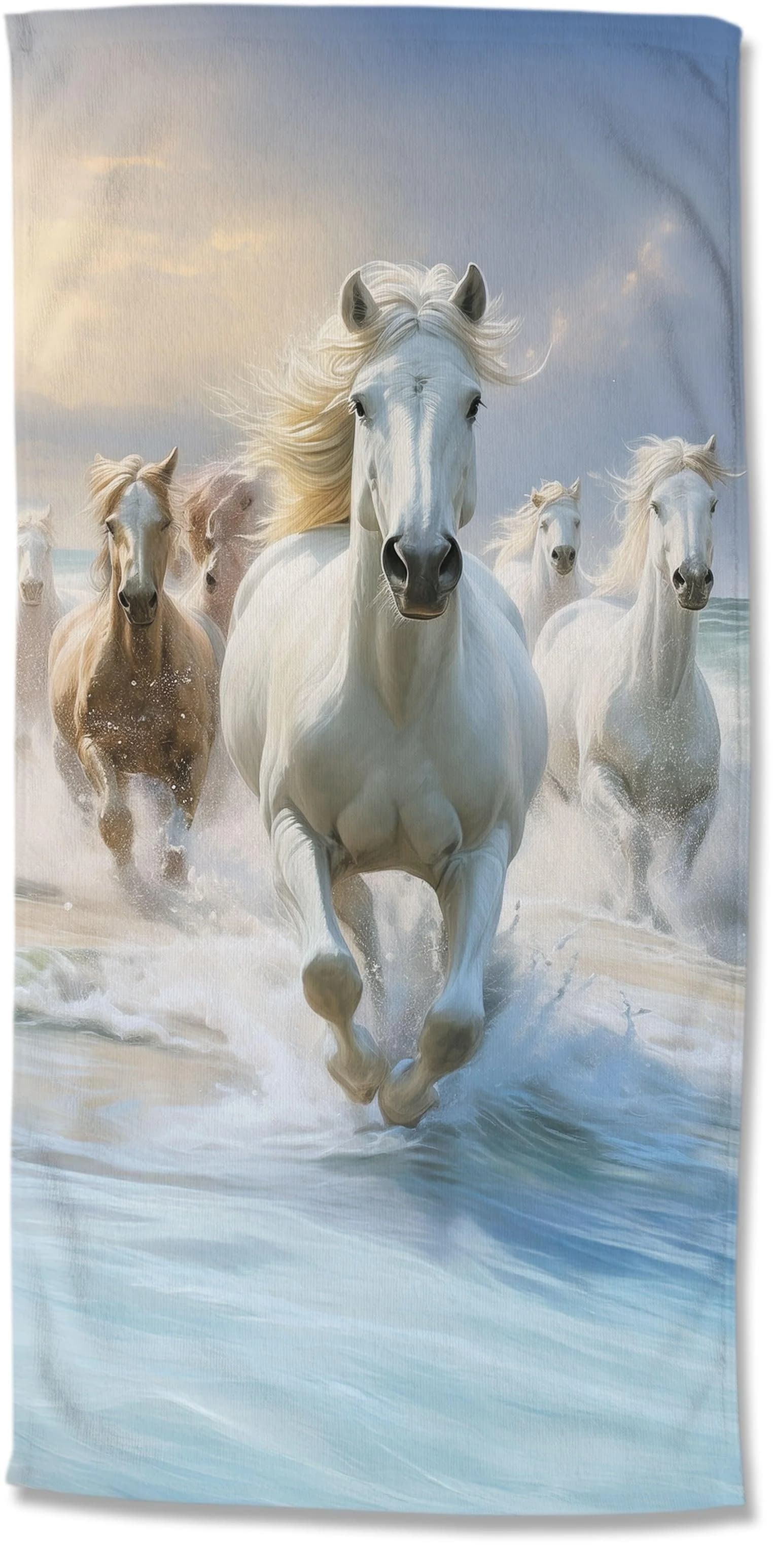 Strandtuch GOOD MORNING 'Wild and Free' - Hell Blau - 75x150cm - Bild 4