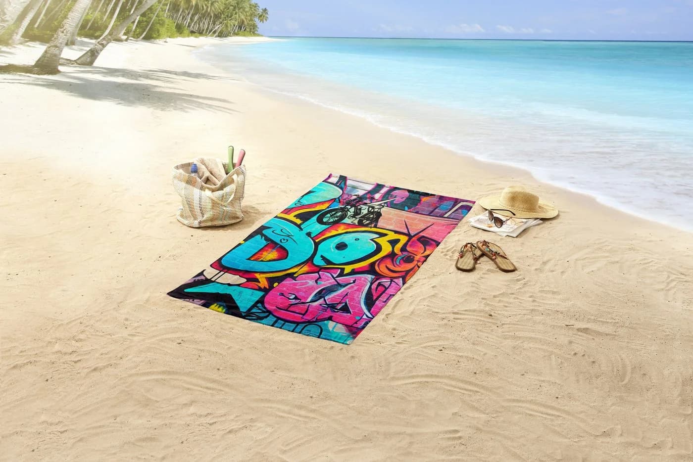 Good morning Strandtuch Charlie - Kinder Velours Strandtuch Bunt