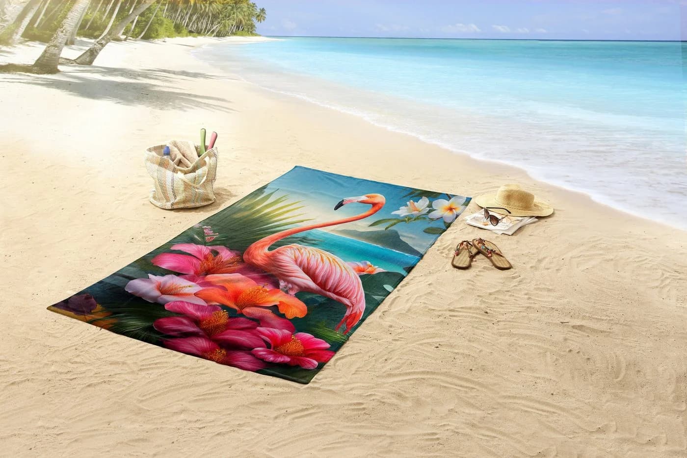 Strandtuch Jerry rosa 100x180 cm Samt Good Morning
