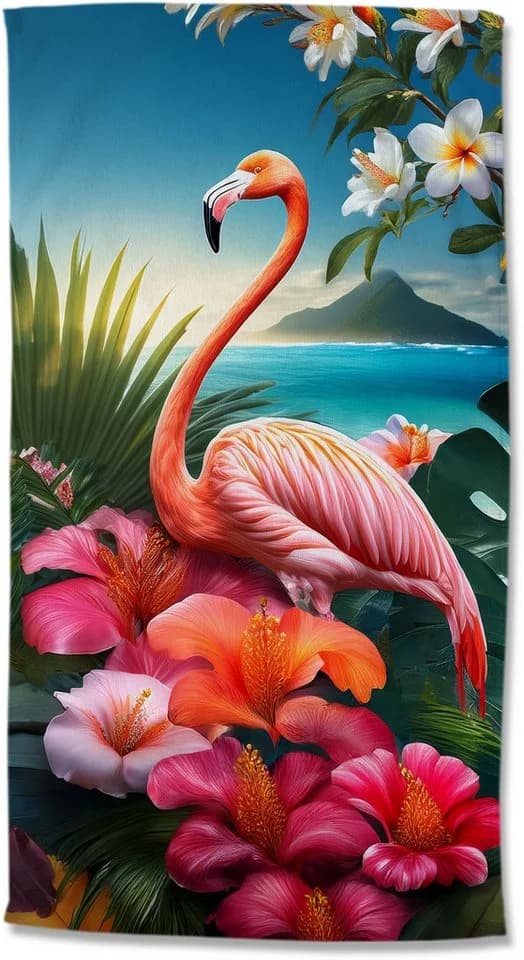 Strandtuch Jerry rosa 100x180 cm Samt Good Morning - Bild 2