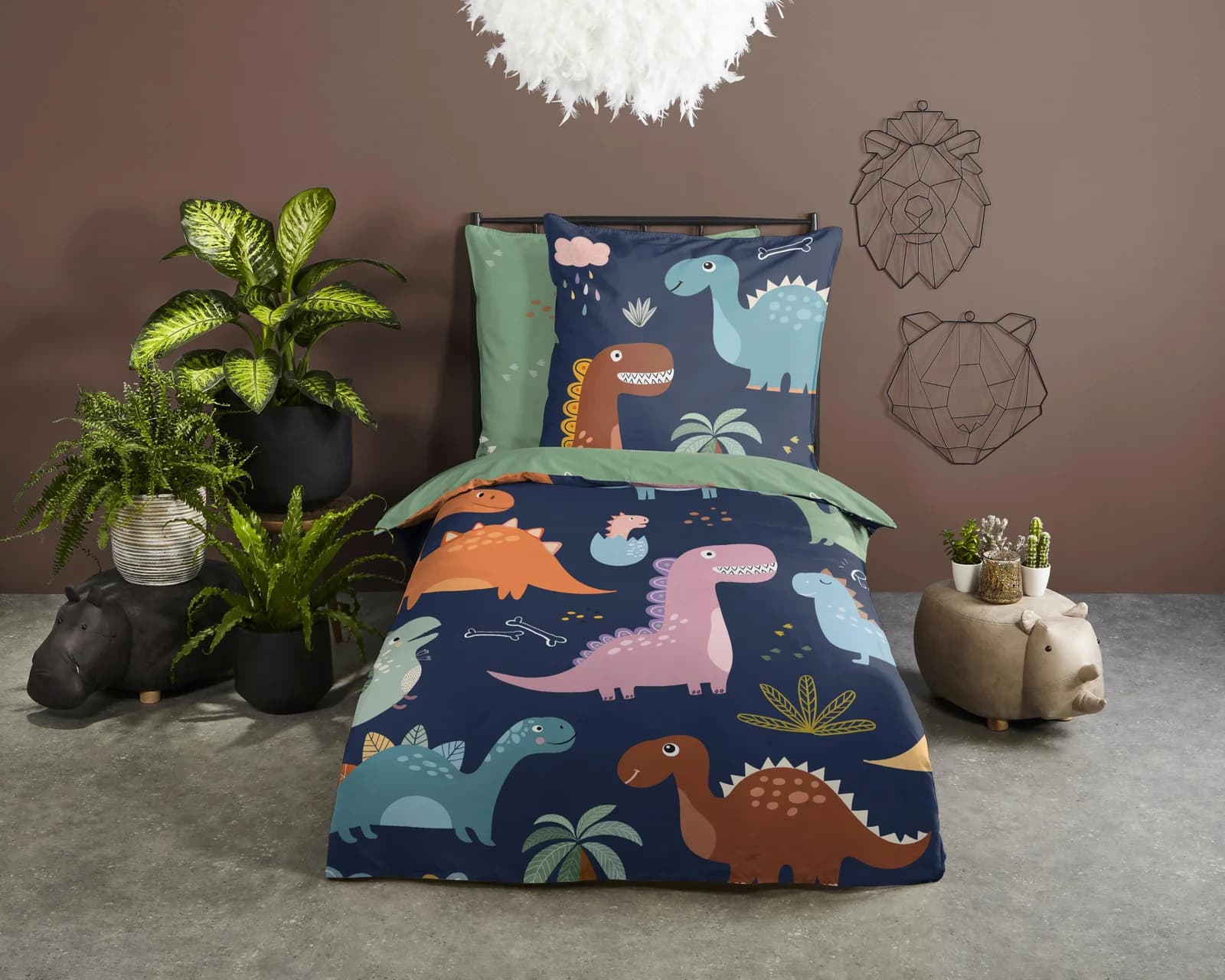 Pure Luxury Collection Kinderbettwäsche Terra Dino Microfaser 2-teilig