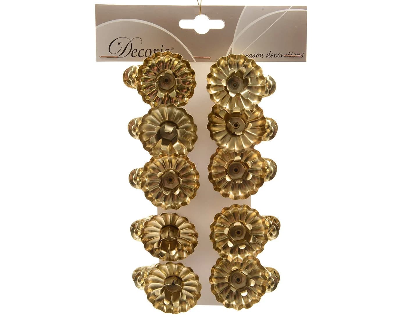 Kaemingk Kerzenhalter Metall 10er Set Gold
