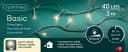 Lumineo LED-Lichterkette BASIC 40 LED 3 m warm weiß transparent dimmbar Timer Bild 2