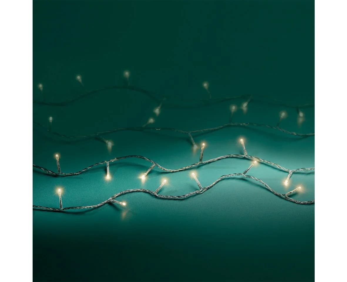 Lumineo LED-Lichterkette BASIC 40 LED 3 m warm weiß transparent dimmbar Timer - Bild 3