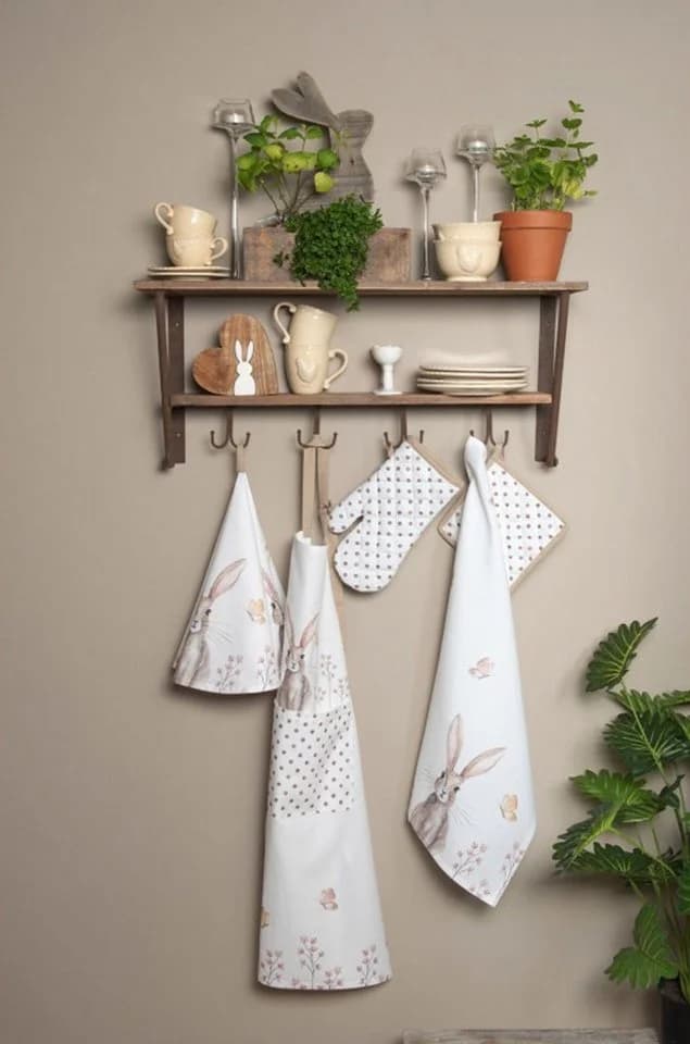 Clayre & Eef Topflappen Rustic Easter Bunny 2-tlg. Baumwolle - Bild 5