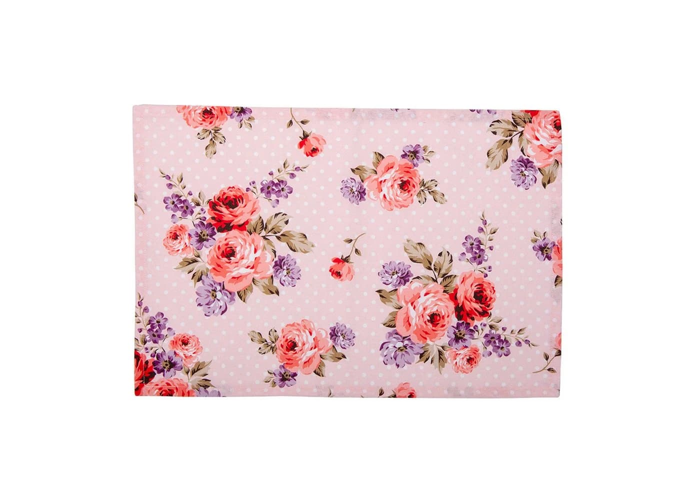 Clayre & Eef Platzset Dotty Rose 2-teilig Baumwolle Rosa