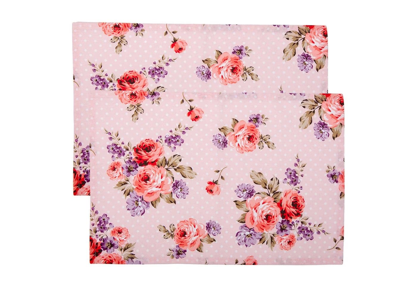Clayre & Eef Platzset Dotty Rose 2-teilig Baumwolle Rosa - Bild 2