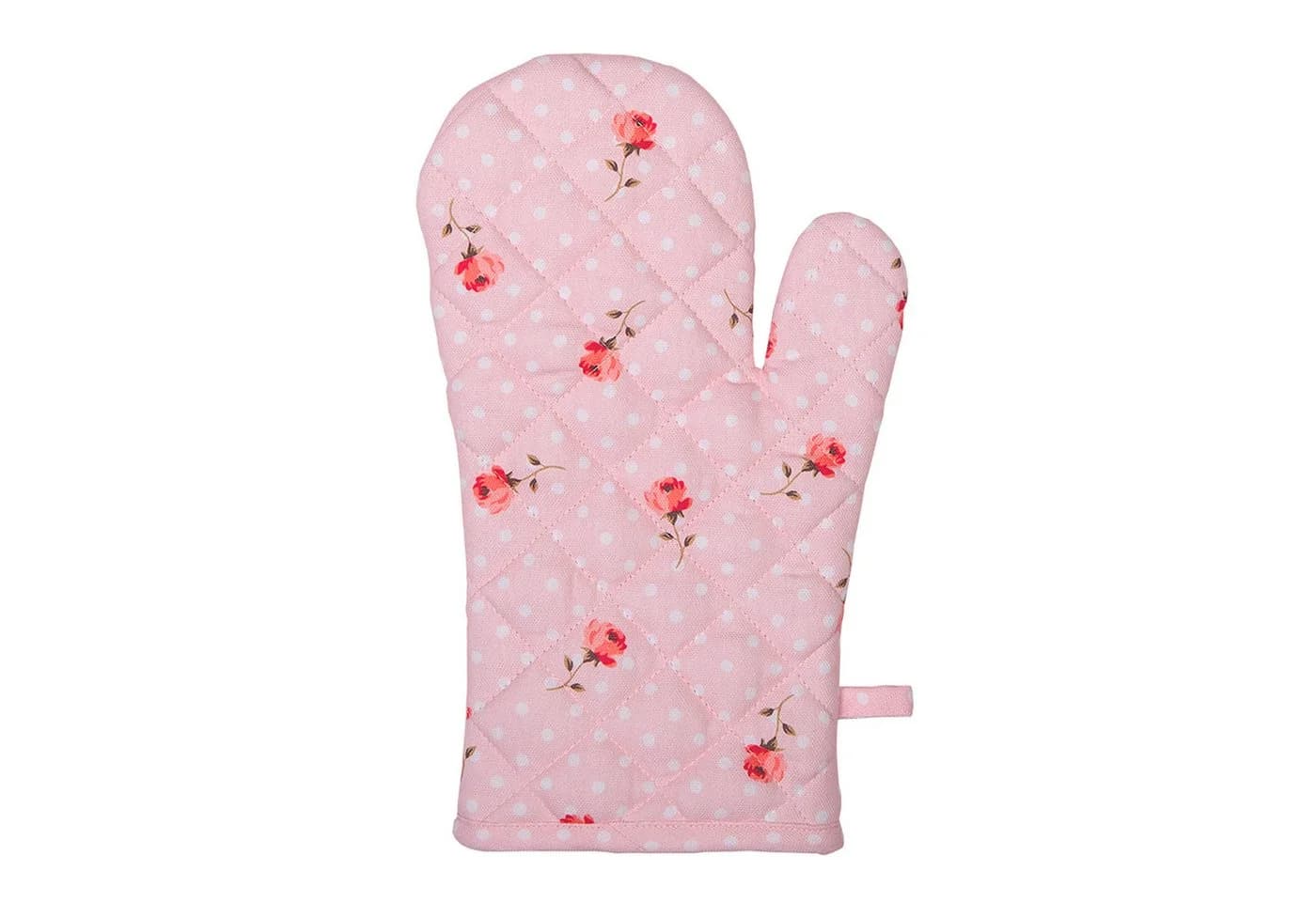 Clayre & Eef Topfhandschuhe Dotty Rose 2-tlg. Rosa/Weiß - Bild 3