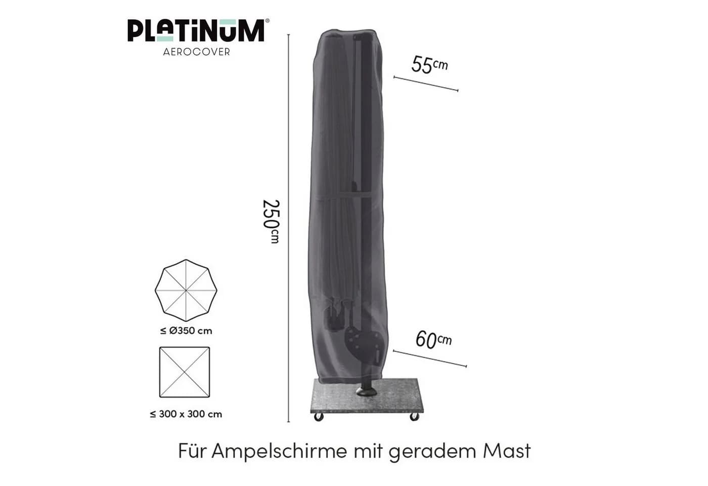 Platinum Sonnenschirm Schutzhülle AeroCover Anthrazit - Bild 2