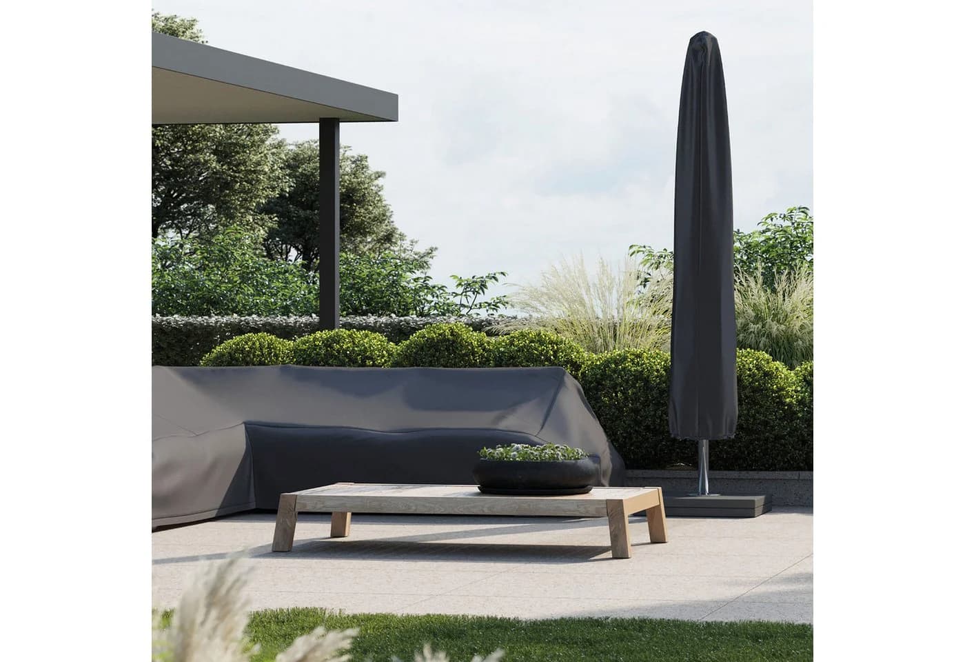 Platinum Sonnenschirm Schutzhülle AeroCover Anthrazit - Bild 5