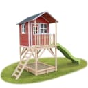 EXIT Loft 700 Holzspielhaus rot mit Rutsche Bild 1