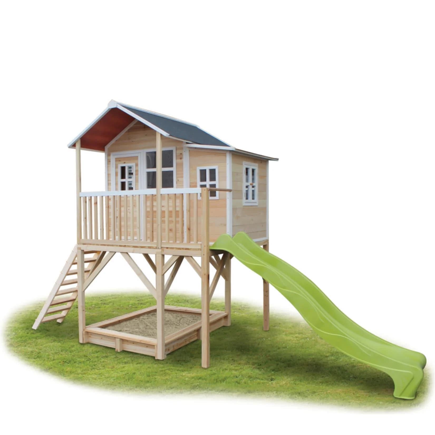 EXIT Loft 750 Holzspielhaus mit Rutsche