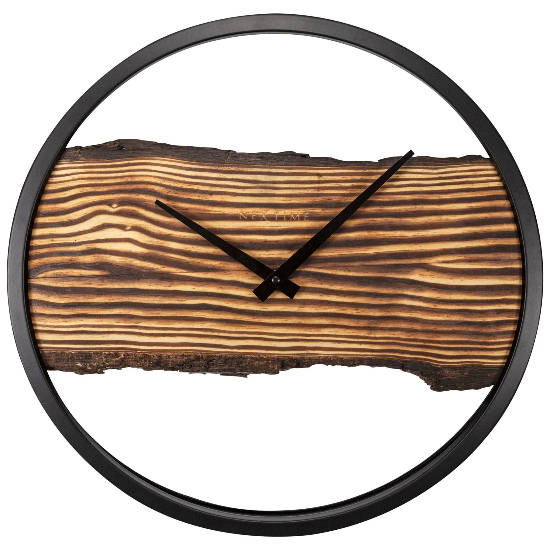 NEXTIME Wanduhr 3263BR Massivholz 45 cm