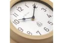 NEXTIME Wanduhr 4301 Poppy Metall Gartenuhr Silber/Braun Wetterfest Bild 1
