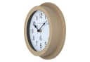 NEXTIME Wanduhr 4301 Poppy Metall Gartenuhr Silber/Braun Wetterfest Bild 3