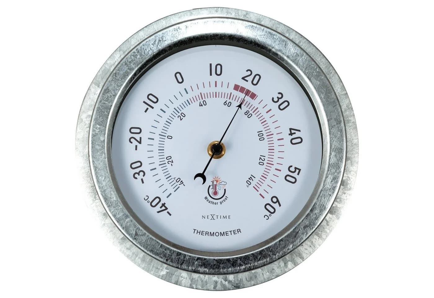 NeXtime Wanduhr 4302GA Metall Wetterfest Silber - Bild 2