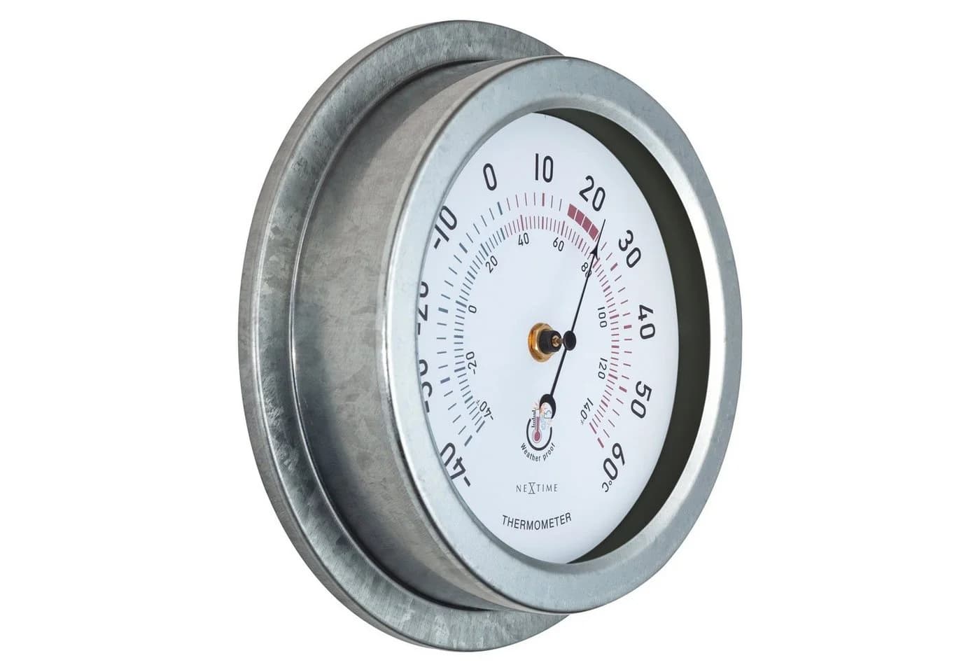 NeXtime Wanduhr 4302GA Metall Wetterfest Silber - Bild 3
