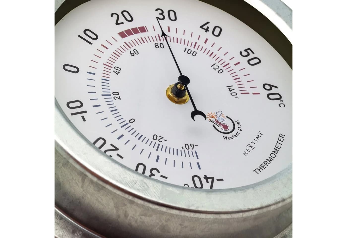 NeXtime Wanduhr 4302GA Metall Wetterfest Silber - Bild 4
