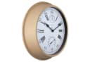 NEXTIME Gartenuhr 4305BR Braun mit Thermometer und Hygrometer Bild 1
