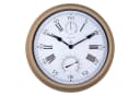 NEXTIME Gartenuhr 4305BR Braun mit Thermometer und Hygrometer Bild 2