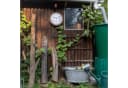 NEXTIME Gartenuhr 4305BR Braun mit Thermometer und Hygrometer Bild 5