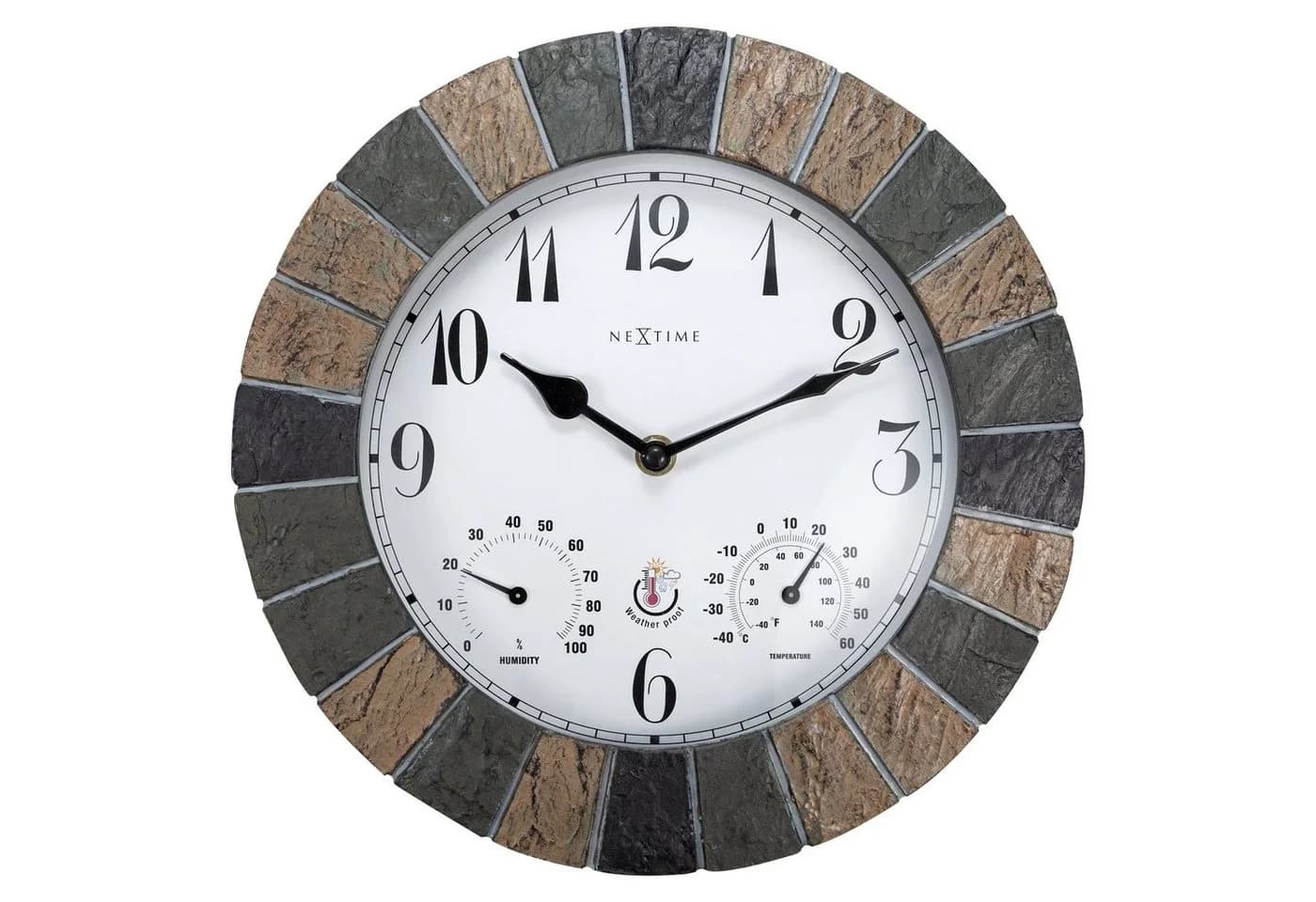 NEXTIME Wanduhr 4311 Wetterfeste Uhr aus Stein - Bild 2