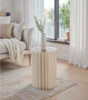 Beistelltisch DREL Creme Glas Faltbar Bild 1