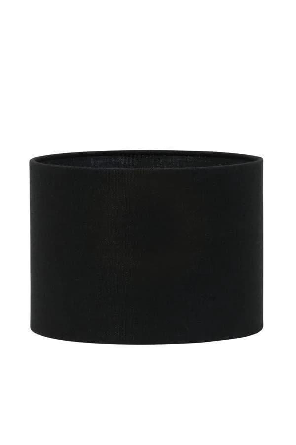 Lampenschirm Schwarz Textil Rund