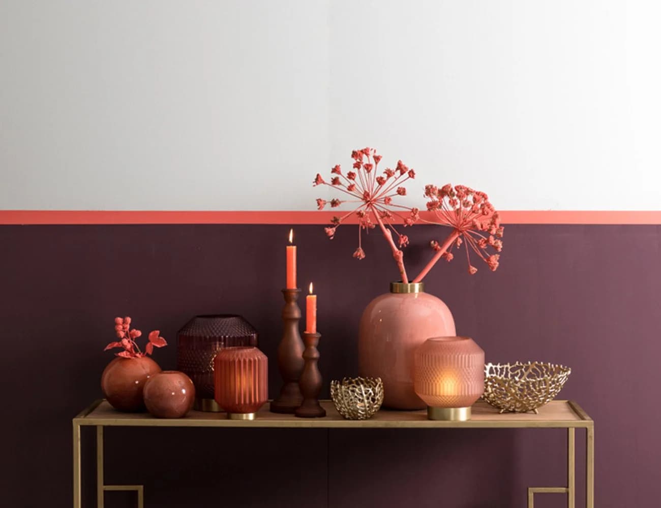 Light & Living Dekovase CHOW pink 31 cm