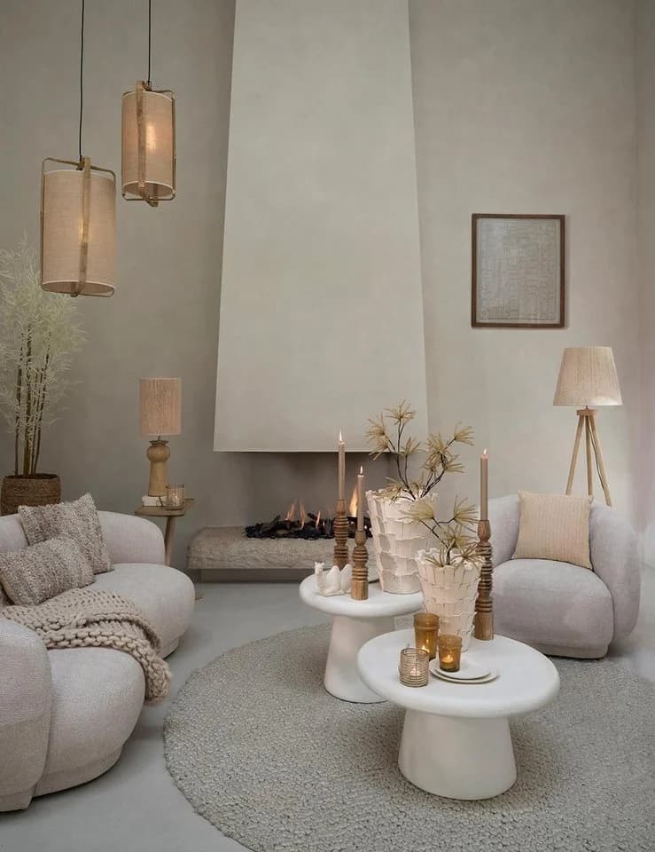 Light & Living Lampenschirm MEDANA Chenille Creme E27 - Bild 3