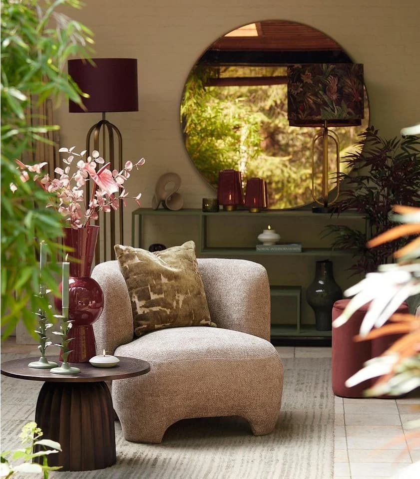 Light & Living Lampenschirm IMANI Burgund Textil