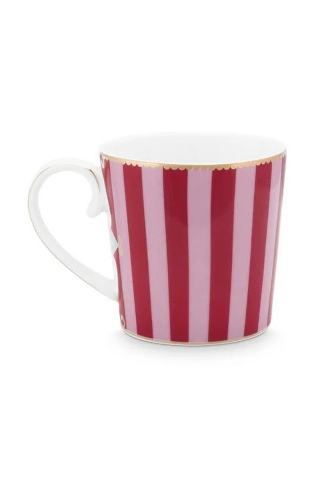 PiP Studio Henkelbecher Love Birds Medaillon Rot-Pink 250ml Bone China - Bild 2