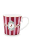 PiP Studio Henkelbecher Love Birds Medaillon Rot-Pink 250ml Bone China Bild 3