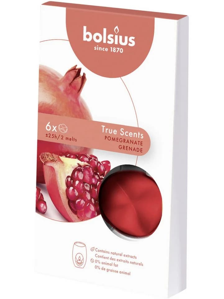 Bolsius Aromatic Wax Melts Granatapfel 6er Pack Rot Duftkerzen - Bild 2