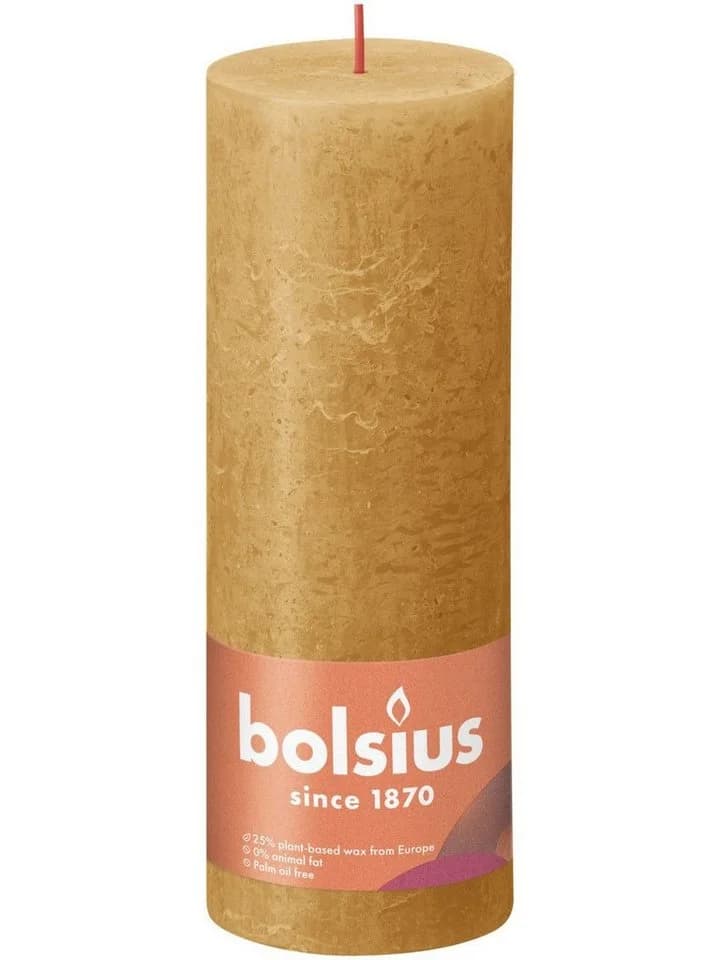 Bolsius Rustik Stumpenkerze honigwabengelb