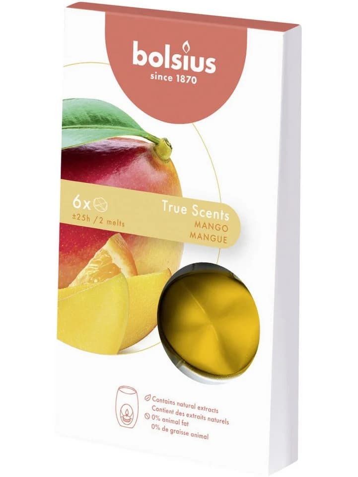 Bolsius Duftkerze True Scents Wax Melts Mango 6er Pack