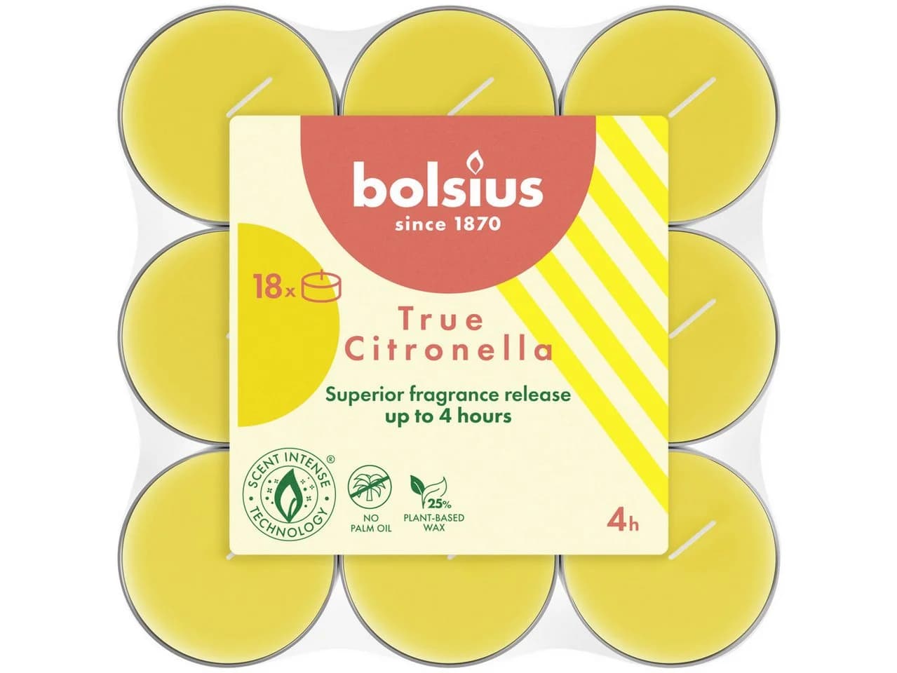 Bolsius Teelichte Citronella 18er Pack Gelb - Bild 2