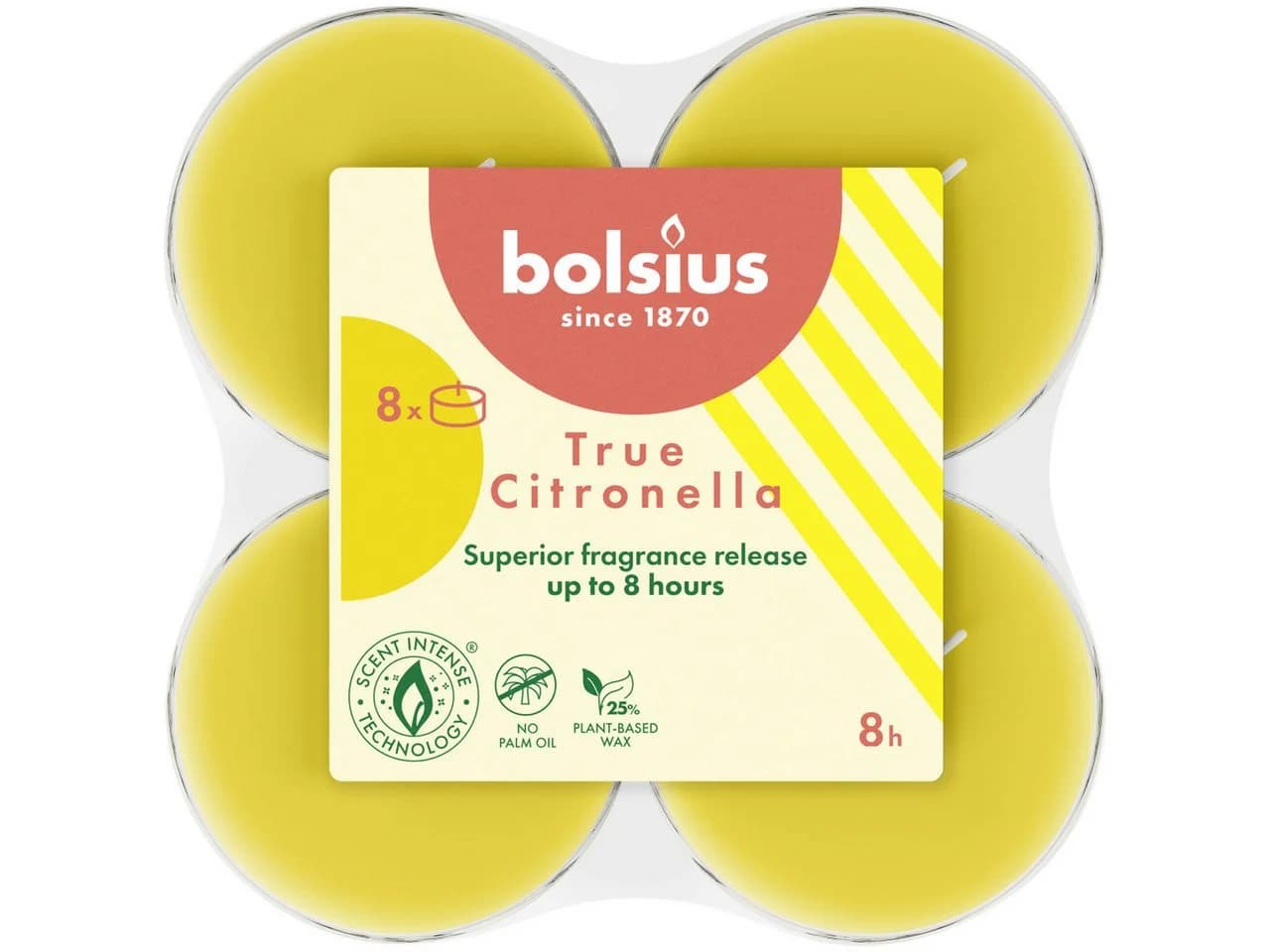 Bolsius Maxi-Lichte Citronella 8er Pack Duftkerze - Bild 2
