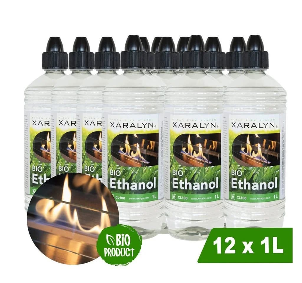 XARALYN Bioethanol CL100 12x1L - Geruchsneutral & Sicherer Verschluss - Bild 2
