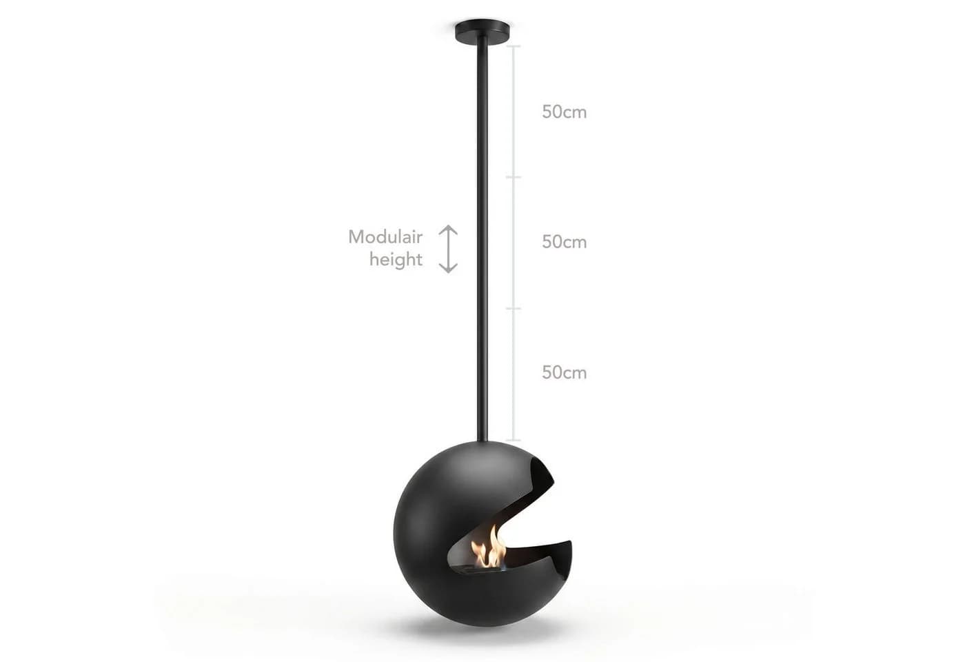 XARALYN Bioethanol-Deckenkamin Halo Base Schwarz - Bild 3